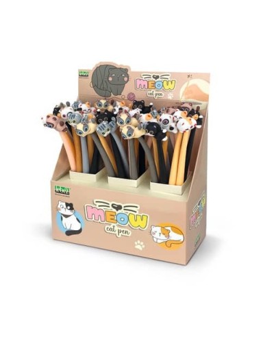 Espositore 36 penne con cappuccio Lebez Flexy Cat 6 soggetti assortiti 81901