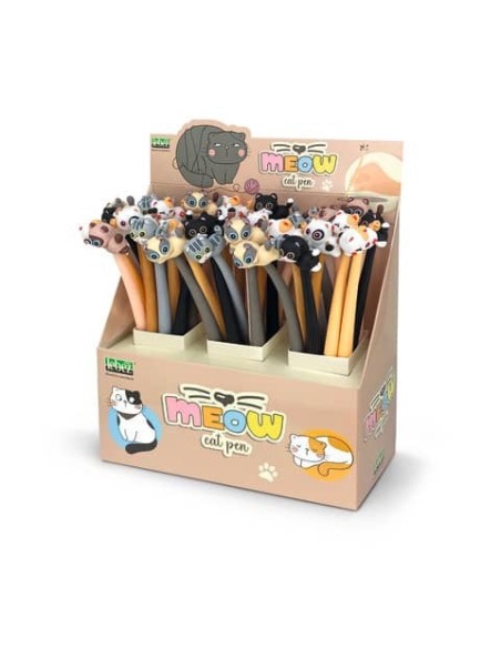 Espositore 36 penne con cappuccio Lebez Flexy Cat 6 soggetti assortiti 81901