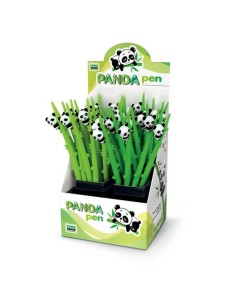 Espositore 36 penne con cappuccio Lebez Flexy Panda inchiostro blu 81890
