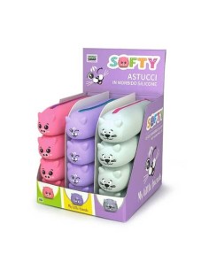 Espositore 12 taschette silicone Lebez Softy 3 soggetti assortiti 81957