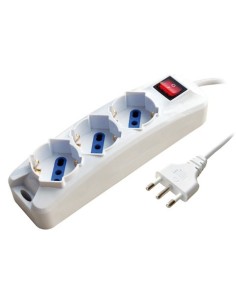 Multipresa a 3 posti schuko/bipasso 16A bianca MKC con interruttore 492518408