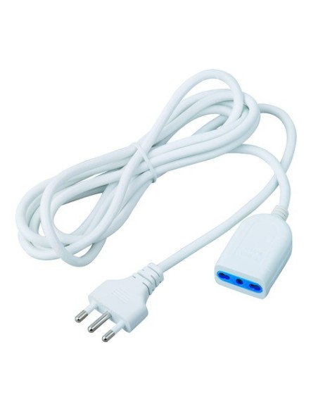 Prolunga elettrica MKC spina 16A-presa 10/16A cavo 3x1 mm² bianca cavo 5 m 492517386