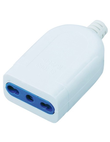 Presa di rete volante bipasso 10/16A MKC bianca 492518390