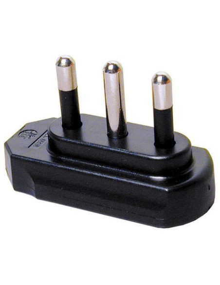 Spina di rete piatta 90° 2P+T 16A MKC conf. bulk nera 492517934