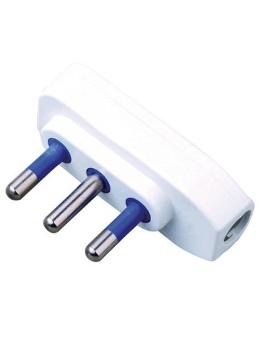 Spina di rete piatta 90° 2P+T 16A MKC conf. bulk bianca 492517933