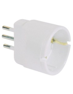 Adattatore di rete spina 2P+T 16A presa schuko MKC bianco 492517923