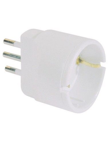 Adattatore di rete spina 2P+T 16A presa schuko MKC bianco 492517923
