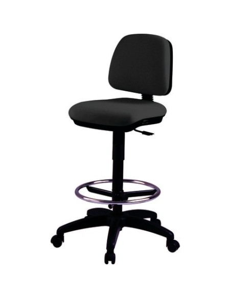 Sgabello tecnico Unisit Esos EOE4S seduta alta poggiapiedi telescopico rivestimento Eco nero - EOE4S/EN_new