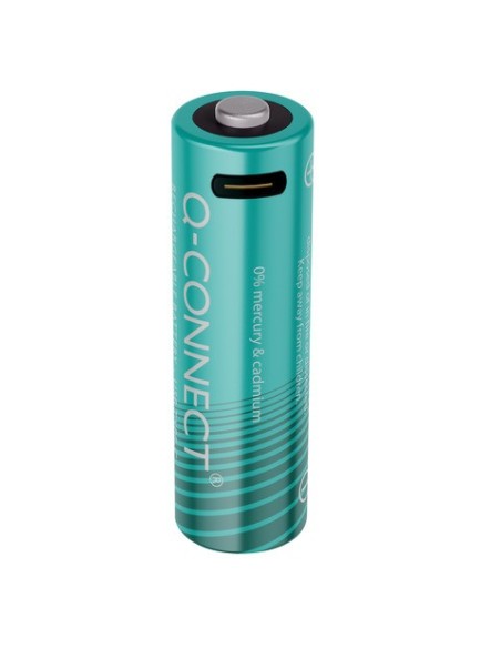 Batterie ricaricabili Q-Connect AA con cavo USB-C - 1400 mAh - 1