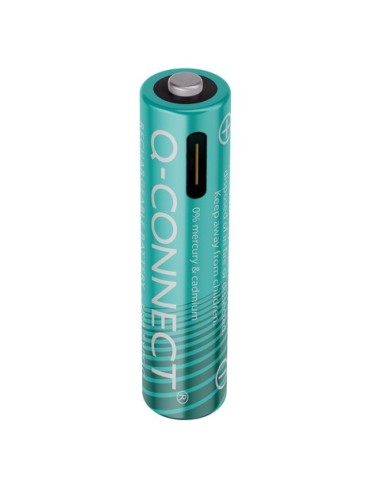 Batterie ricaricabili Q-Connect AAA con cavo USB-C - 750 mAh - 1