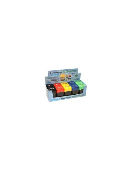 Espositore 10 temperamatite a 2 fori con serbatoio Donau in colori assortiti - 330406910