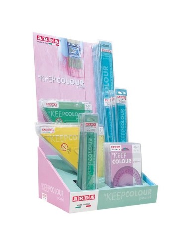 Espositore 100 accessori Arda KeepColour Pastel colori assortiti KCP4766P