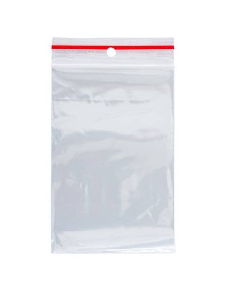 Buste trasparenti chiusura grip in LDPE 50 μm Q-Connect idonee al contatto alimentare - conf. 1000 pz - 8x12 cm