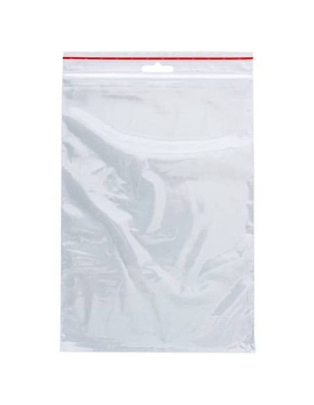 Buste trasparenti chiusura grip in LDPE 50 μm Q-Connect idonee al contatto alimentare  - conf. 1000 pz - 17x23 cm