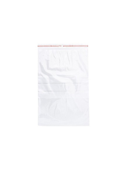 Buste trasp. chiusura grip in LDPE 50 μm Q-Connect con banda scrivibile - cont. alimentare - conf. 1000 pz - 20x30 cm