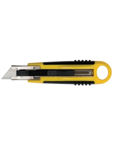 Cutter con lama 6 cm a scatto Q-Connect in blister - giallo/nero KF15432