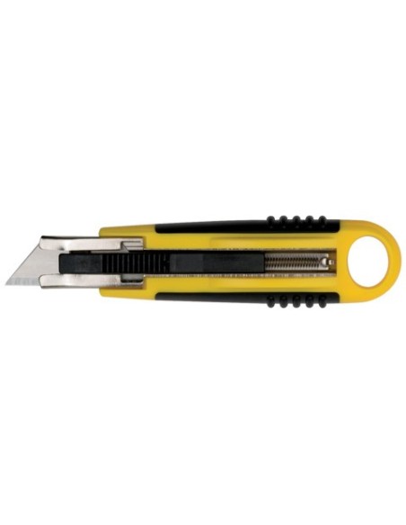 Cutter con lama 6 cm a scatto Q-Connect in blister - giallo/nero KF15432