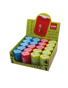 Espositore 20 temperamatite 4 in 1 Kum con ampio serbatoio - colori assortiti K1028321