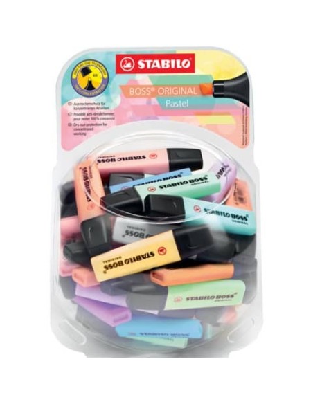 Espositore 60 evidenziatori Stabilo Boss® Original Pastel - colori assortiti pastello - 70/60-04
