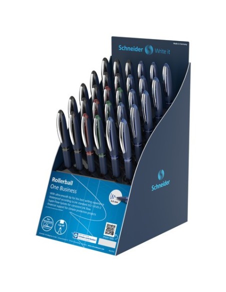 Espositore 30 penne roller Schneider One Business tratto 0