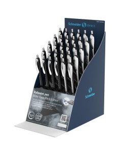Espositore 30 penne a sfera a scatto ricaricabili Schneider Slider Rave tratto XB inchiostro blu - P399416