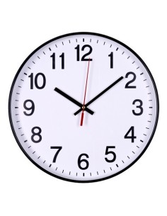 Orologio da parete in plastica Office Products Ø 34 cm nero 13223411-05