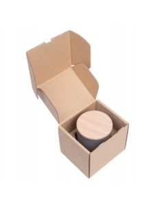 Candela di soia in vaso di vetro con coperchio in legno Donau Home 200 g Lavender Field - 45361311-10