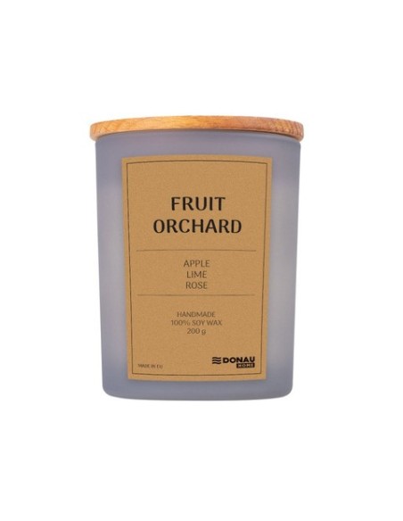 Candela di soia in vaso di vetro con coperchio in legno Donau Home 200 g Fruit Orchard - 45361711-10