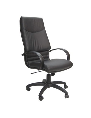 Poltrona direzionale Unisit Cygnus rivestimento sky nero schienale fisso alto - CYP/KN