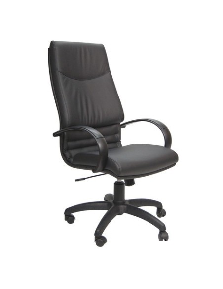 Poltrona direzionale Unisit Cygnus rivestimento sky nero schienale fisso alto - CYP/KN