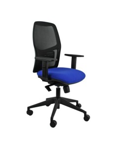 Seduta operativa con schienale in rete con braccioli Unisit Q3 rivest. ignifugo blu - HUQ3/BRF/IB