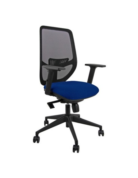 Seduta operativa Unisit Aria schienale in rete sedile in tessuto ignifugo con braccioli blu - AZA/BRF/IB