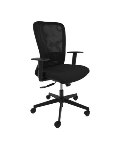 Seduta operativa Unisit Eris schienale in rete sedile in tessuto ignifugo con braccioli nero - EIA/BRF/IN