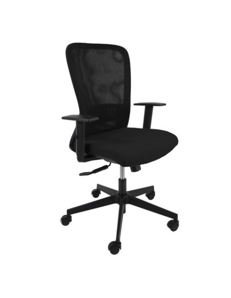 Seduta operativa Unisit Eris schienale in rete sedile in tessuto ignifugo con braccioli nero - EIA/BRF/IN