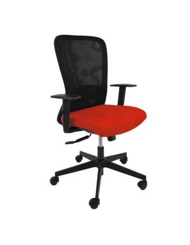 Seduta operativa Unisit Eris schienale in rete sedile in tessuto ignifugo con braccioli rosso - EIA/BRF/IR