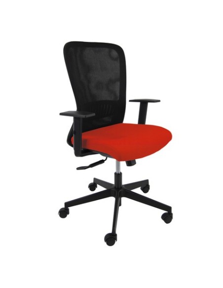 Seduta operativa Unisit Eris schienale in rete sedile in tessuto ignifugo con braccioli rosso - EIA/BRF/IR