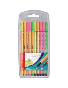 Pennarelli Stabilo Pen 68 e Point 88 - conf. 10 colori assortiti 8868/10-1
