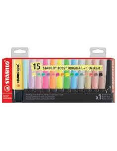 Desk set evidenziatori Stabilo Boss® Original 2-5 mm - 15 colori assortiti F60915