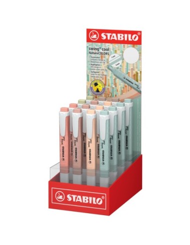 Espositore 16 evidenziatori Stabilo Swing® Cool NatureColors - colori assortiti - 275/16-9