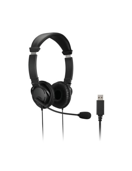 Cuffie con filo USB-A Kensington con microfono e controllo del volume nero K33065WW