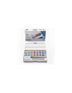 Acquerelli Winsor&Newton Cotman Sketchers Deluxe - conf. 16 mezzi godet colori assortiti - 0390060