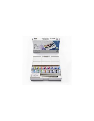 Acquerelli Winsor&Newton Cotman Sketchers Deluxe - conf. 16 mezzi godet colori assortiti - 0390060