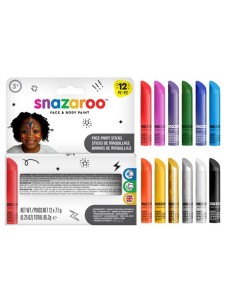 Stick trucchi per il viso Snazaroo - conf. 12 pz colori assortiti 1172193