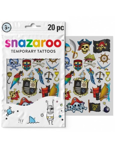 Bustina 20 tatuaggi temporanei Snazaroo Adventure - fantasia pirati 1198313
