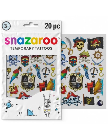Bustina 20 tatuaggi temporanei Snazaroo Adventure - fantasia pirati 1198313