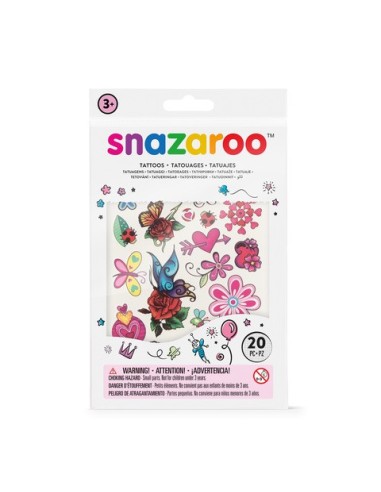 Bustina 20 tatuaggi temporanei Snazaroo Fantasy - fantasia farfalle