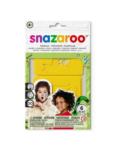 Bustina 6 Stencils misti Snazaroo fantasie assortite 1198012