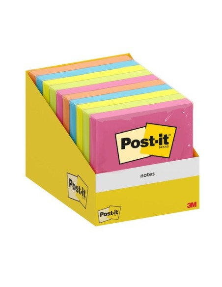 Foglietti riposizionabili Post-it® conf. 10 blocchetti da 100 ff colori assortiti 76x76 mm - 6820-COL-W10