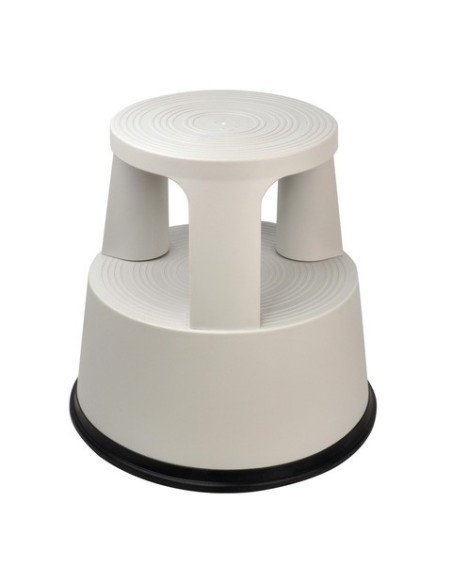 Sgabello con ruote rientranti in polipropilene Methodo 290/445x418/426 cm grigio chiaro - M561009