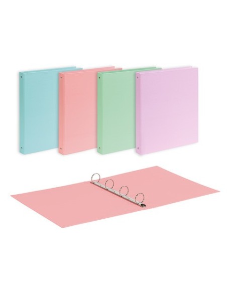 Raccoglitore Favorit 22x30 cm 4 anelli tondi Ø 30 mm - conf. 10 pz - colori assortiti linea Pastel - 400198067